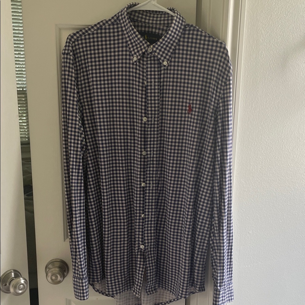 Polo Ralph Lauren Navy and White Checkered Shirt